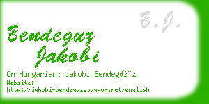 bendeguz jakobi business card